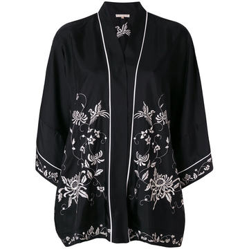 floral embroidered kimono