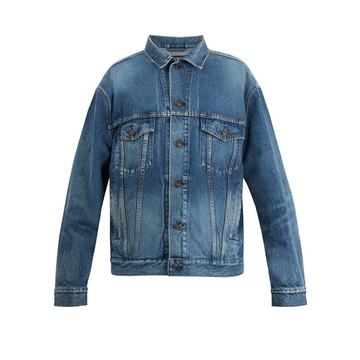 BB-embroidered denim jacket