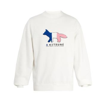 Logo-embroidered cotton sweatshirt