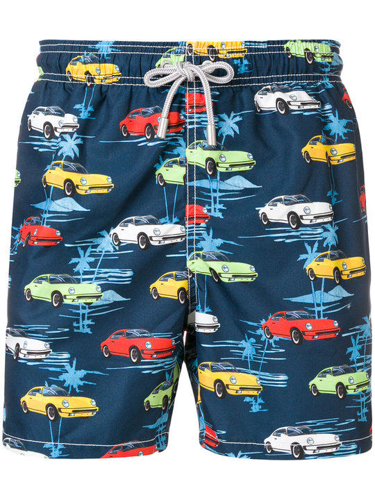 print drawstring swim shorts展示图