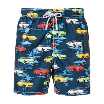 print drawstring swim shorts