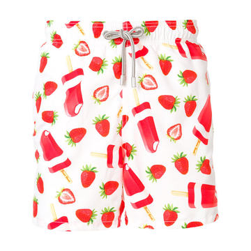 print drawstring swim shorts