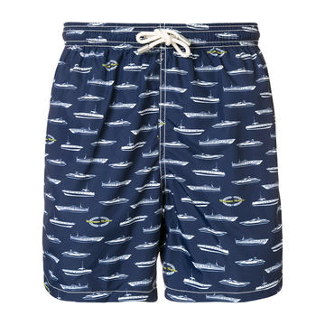 print drawstring swim shorts