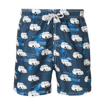 car print swim shorts