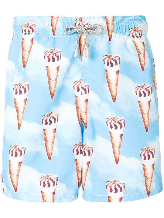 print drawstring swim shorts展示图