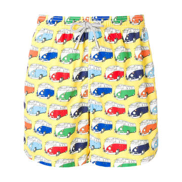 print drawstring shorts