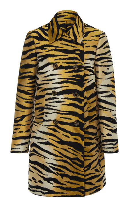 Animal Print Jacquard Midi Coat展示图