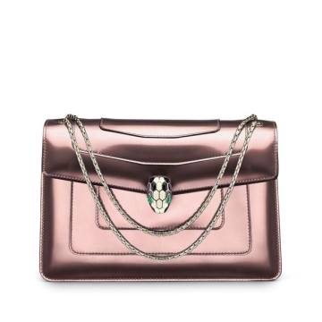 Leather Serpenti Forever Flap Front Bag
