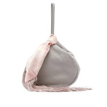 Lantern scarf-embellished bag