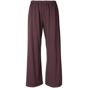 flared cropped track pants