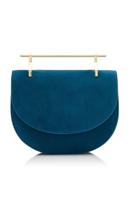 M'O Exclusive Mini Half Moon Suede Shoulder Bag展示图