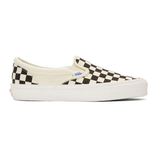 Black & White OG Checkerboard Classic Slip-On Sneakers展示图