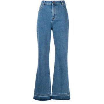 high-rise flared jeans