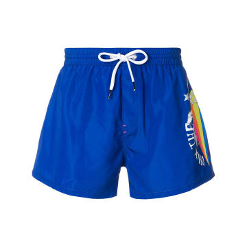 printed swim shorts