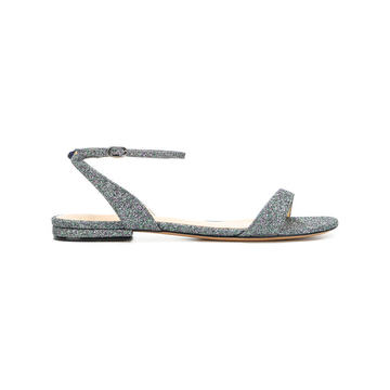 glitter buckled sandals