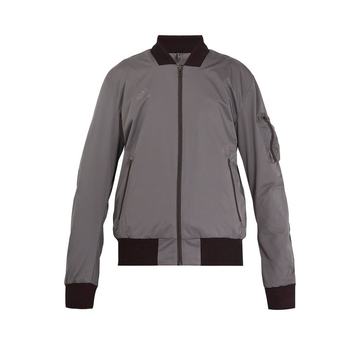 Reversible technical bomber jacket