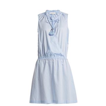 Cassis wrap-front cotton dress