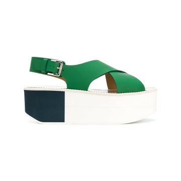 colour-block sandals