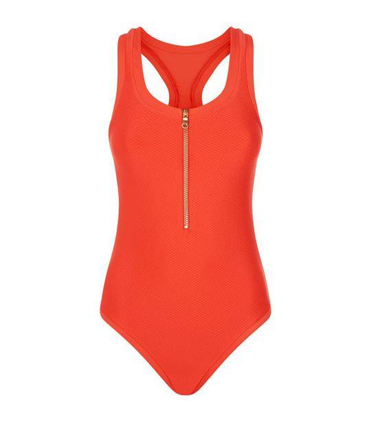 Racerback Zip-Up Swimsuit展示图