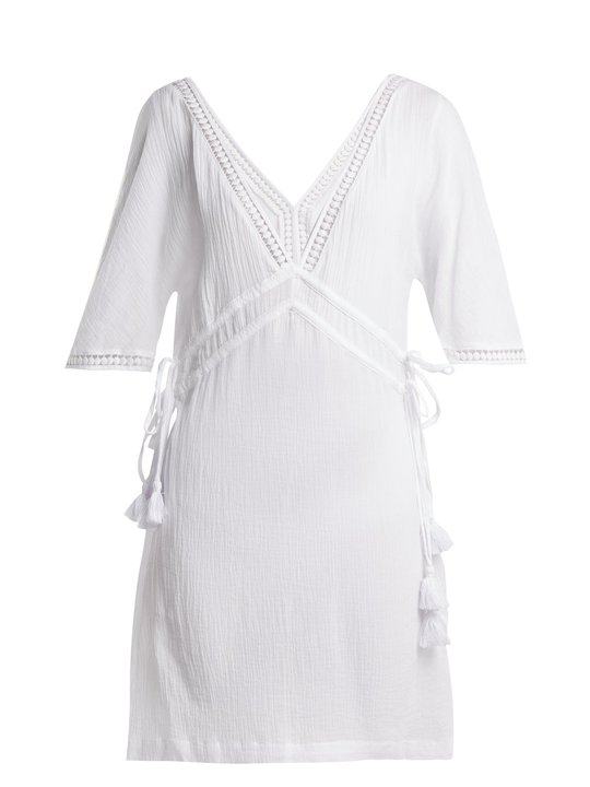 Moorea lace-trimmed cotton shirtdress展示图