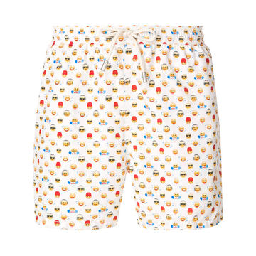 emoji print swim shorts