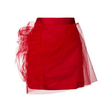 tulle layered mini skirt