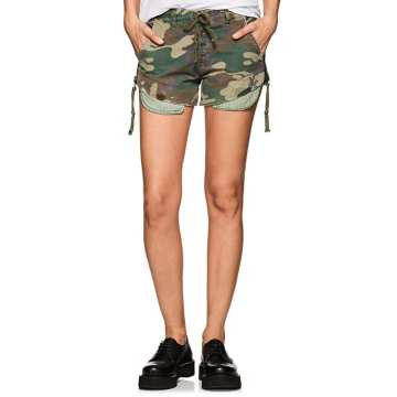 Camouflage Distressed Ripstop Shorts