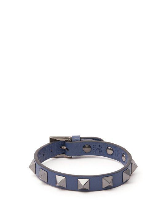 Rockstud leather bracelet展示图