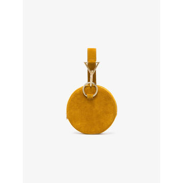 Yellow Azar suede clutch