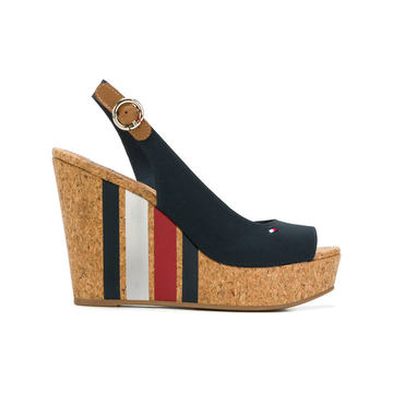 striped wedge heel sandals