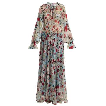 Kate floral-print silk gown