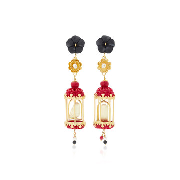 Aviary 18K Gold Multi-Stone Earrings