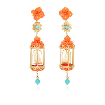 Coral Aviary Classic Earring