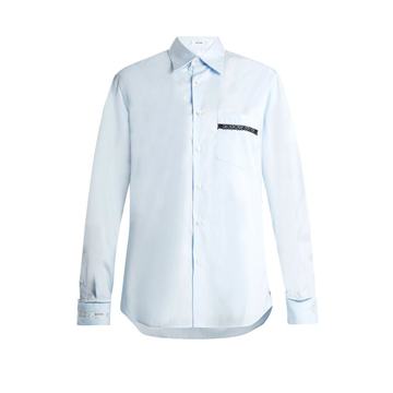 George lace-trimmed poplin shirt