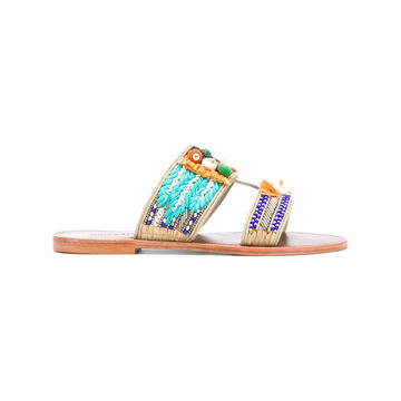 embellished flat sandals