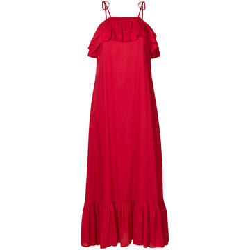 ruffled tie-detail maxi dress