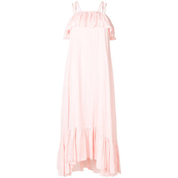 ruffled tie-detail maxi dress