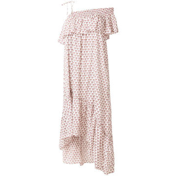 floral-print asymmetric maxi dress