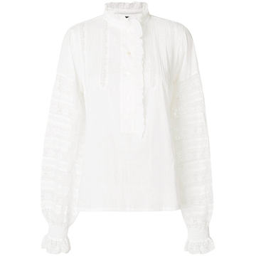 long-sleeve ruffle shirt