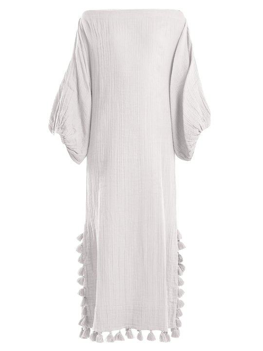 Delilah off-shoulder tassel-trimmed dress展示图