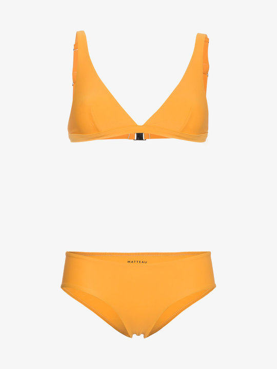 Orange Plunge High Waisted Bikini展示图