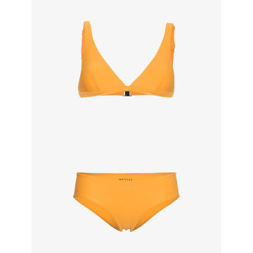 Orange Plunge High Waisted Bikini