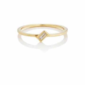 Baguette White Diamond Ring