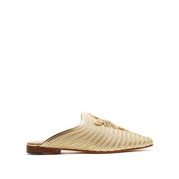 Safi raffia backless loafers