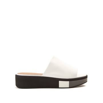 Quenor leather platform slides