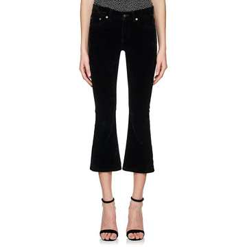 Velvet Crop Kickback Jeans