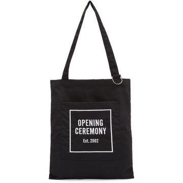 Black Classic Logo Tote