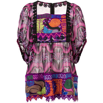 Kosmik Kaleidoscope embroidered top