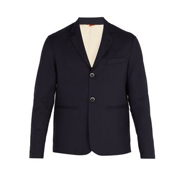 Single-breasted twill blazer