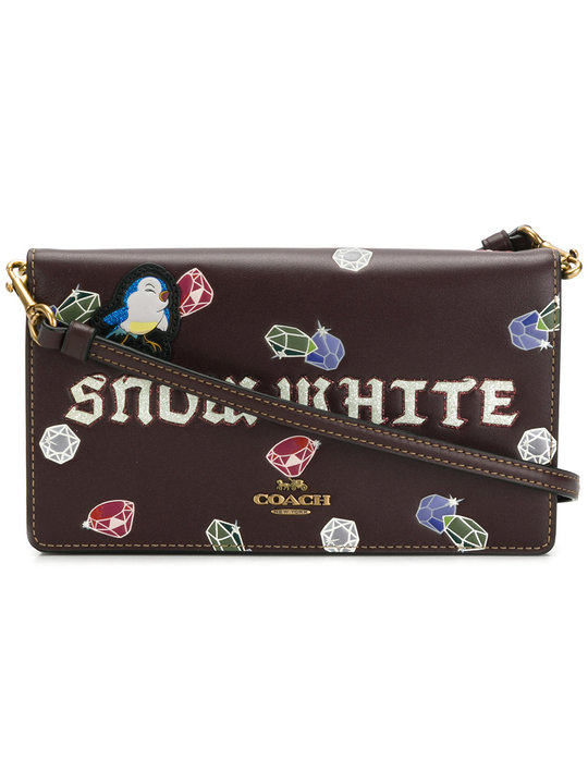 Snow White logo diamond patch shoulder bag展示图